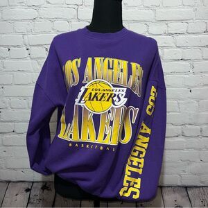 Vintage NBA Los Angeles Lakers Basketball Purple & Gold Crewneck Sweatshirt